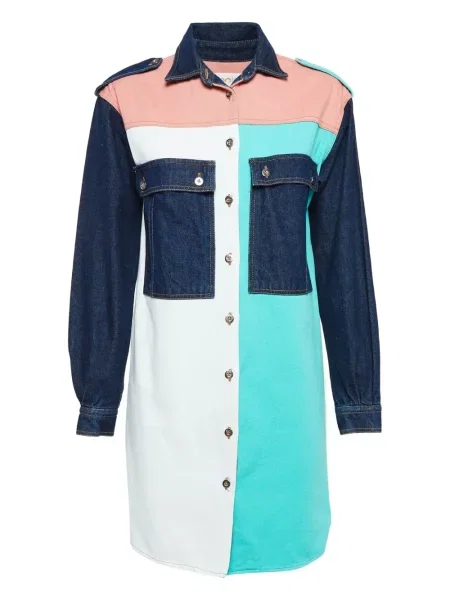 Sukienka jeansowa Maje garniturowa niebieska