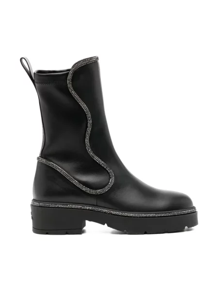 Buty do kostki Renè Caovilla skórzane czarne