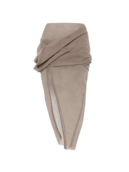 Drapírozott szoknya Rick Owens szürke