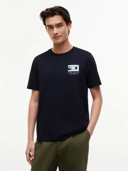 TOMMY HILFIGER Tricou bleumarin / deschis albastru