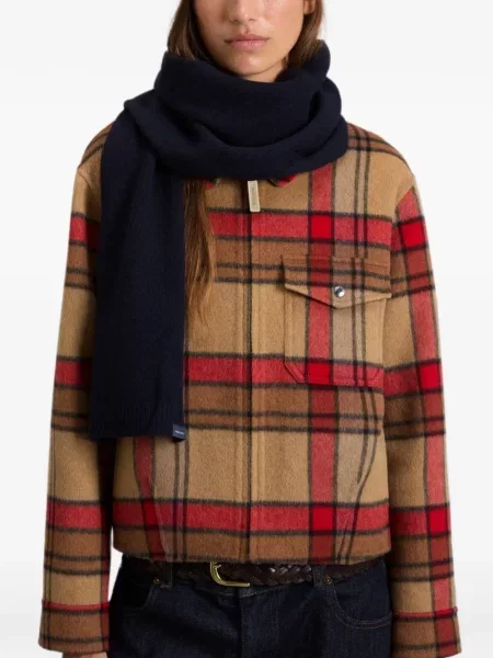 Fular Woolrich tricotate albastru