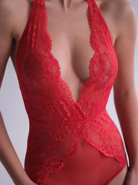 Сексуальное боди с вырезом RED червоне