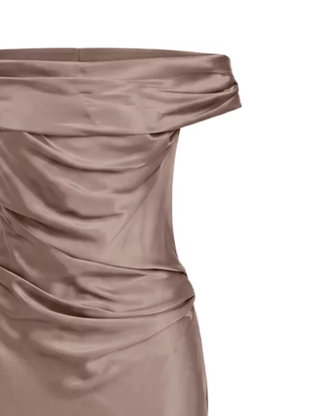 Rochie maxi The Sei drapată maro