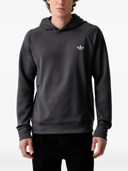 Hanorac Adidas cu dungi cu imagine plasă negru