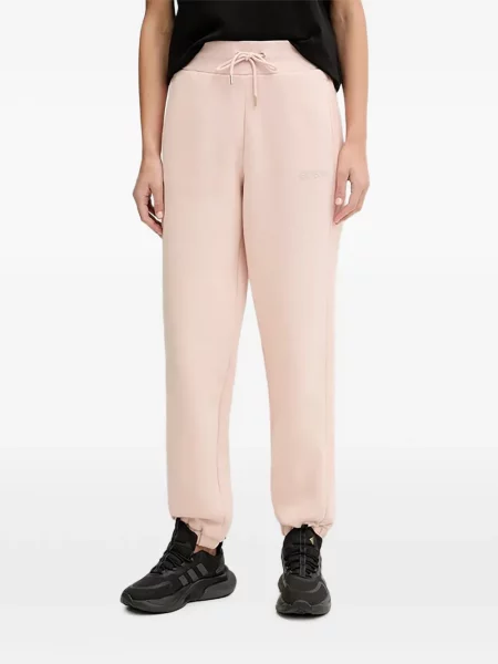 Pantaloni Guess alergare cu cordon roz
