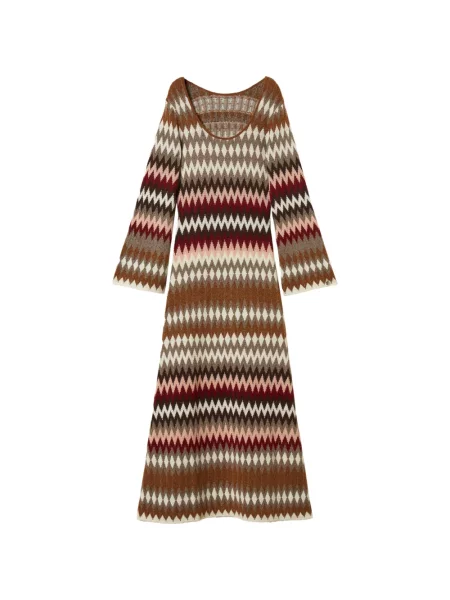 Lung rochie Twinset tricotate maro
