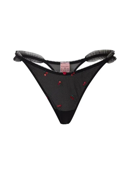Hunkemöller Tanga Chelsey verde iarbă / sângeriu negru