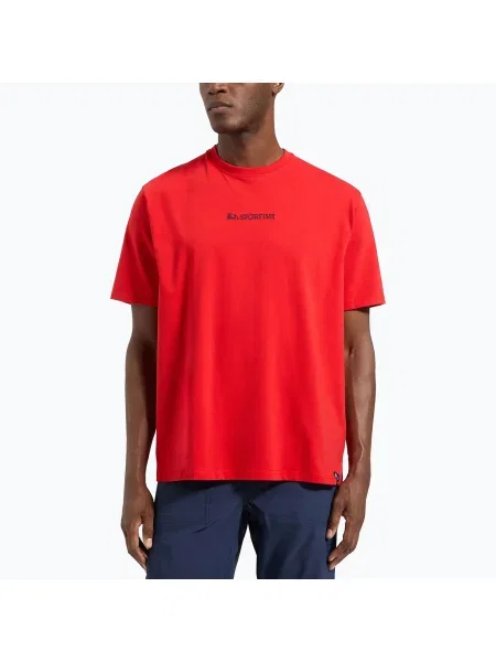 Férfi póló La Sportiva Moon Climb mountain red. Méret: S piros