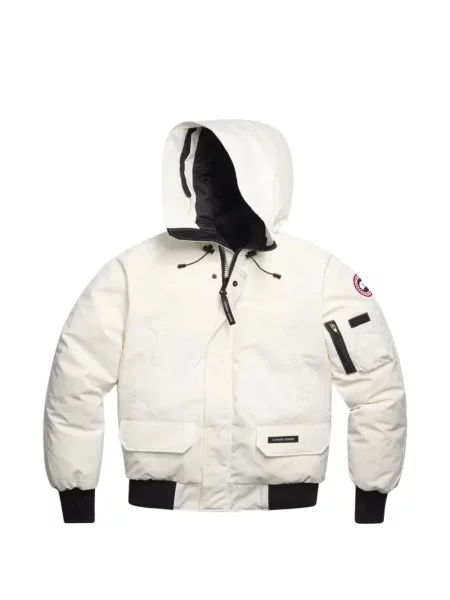 Geacă Canada Goose cu glugă alb