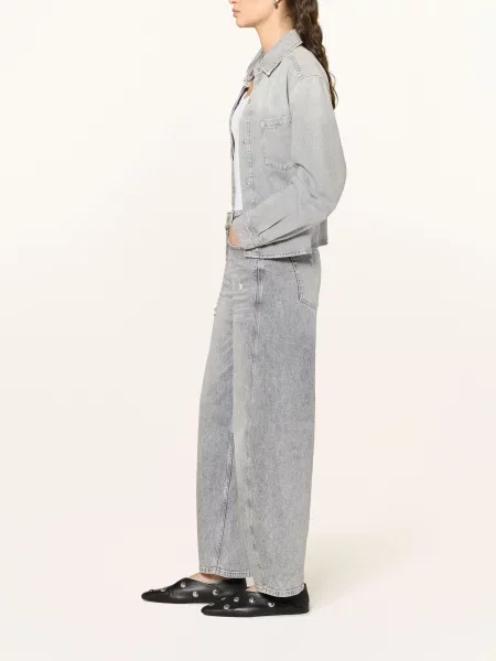 Opus Pants Džíny Barrel Meni Moon mid grey šedé