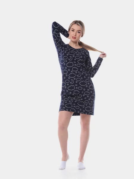 Наталюкс Нічна сорочка синій