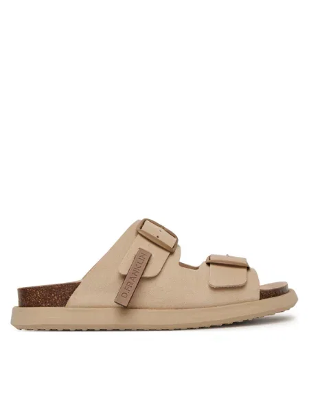 Klapki D.Franklin beżowe