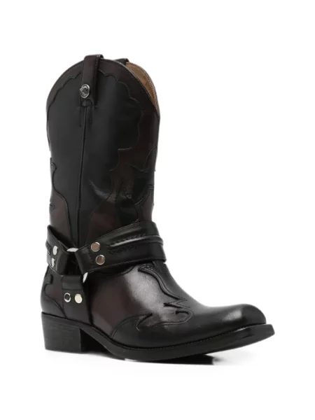 Botine Versace cu broderie negru