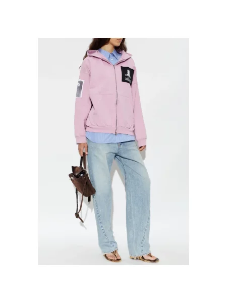 Bluza z kapturem Balenciaga z kapturem różowa