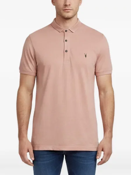 Scurt tricou polo Allsaints roz