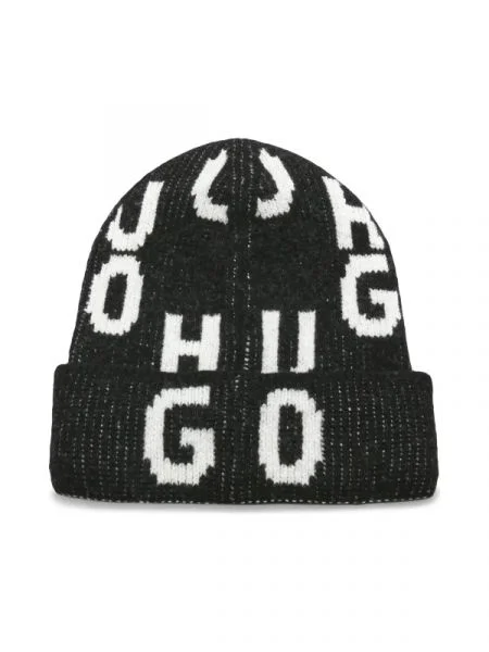 HUGO Căciulă Women-X cu adaos de lână și cașmir negru