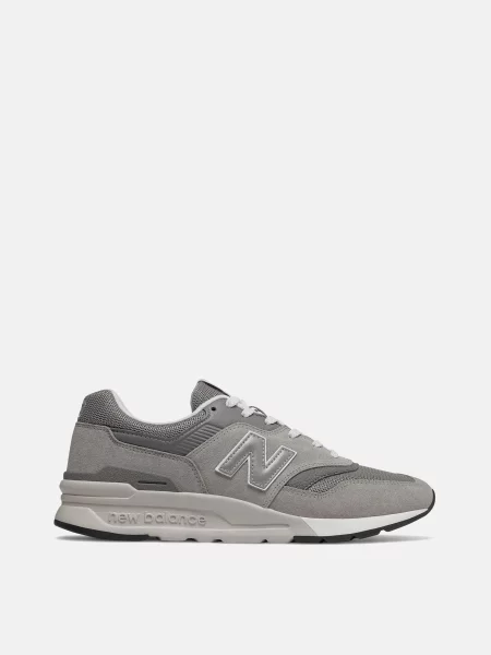 Замшевые повседневные кроссовки New Balance серые