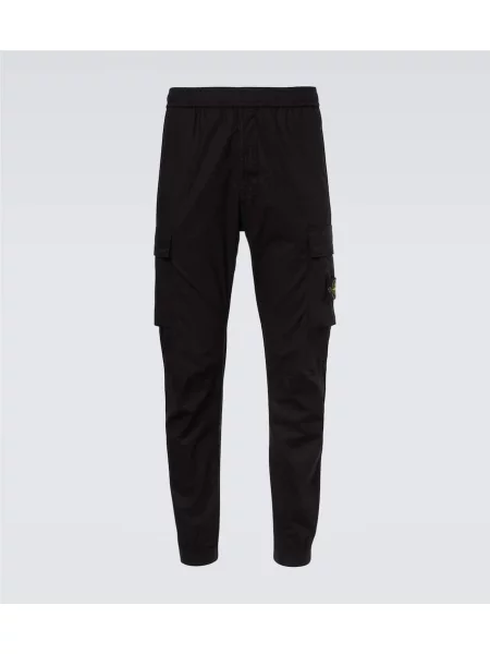 Pantaloni cargo Stone Island cu strasuri negru