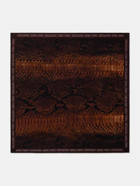 Svilena marama Jean Paul GAULTIER Python smeđa
