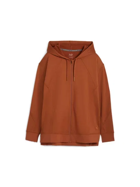 Bluza z kapturem zapinana na Puma Cloudspun brązowa