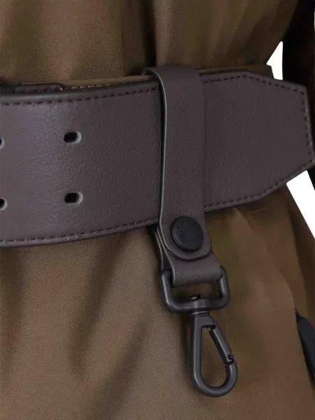 Cu centură geacă de schi Moncler Grenoble verde