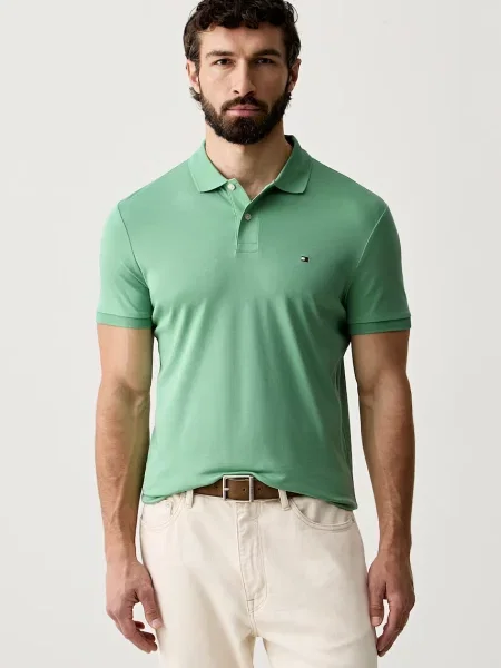 Tricou polo Tommy Hilfiger verde