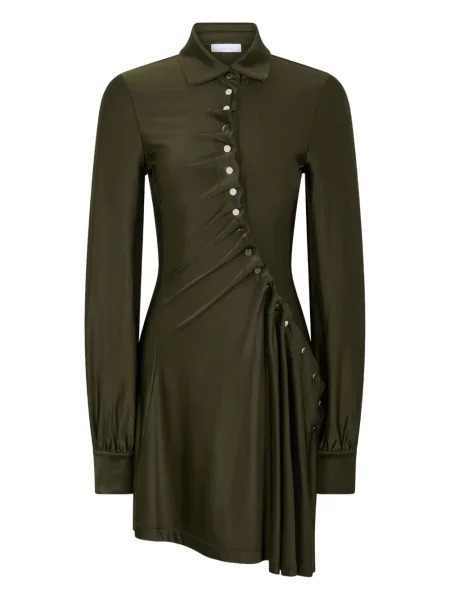 Rochie Rabanne drapată de costum verde