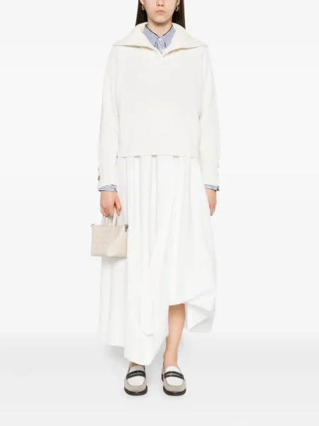 Pulover Brunello Cucinelli alb