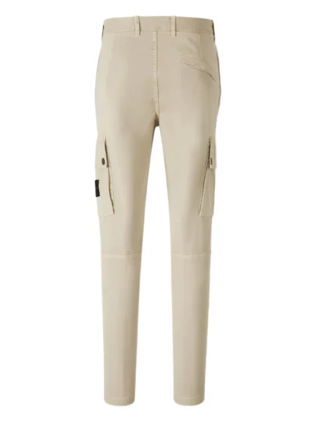 Pantaloni Stone Island din țesătură twill cu strasuri