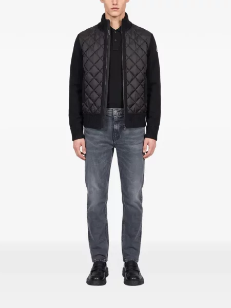 Matlasat cardigan Moncler negru