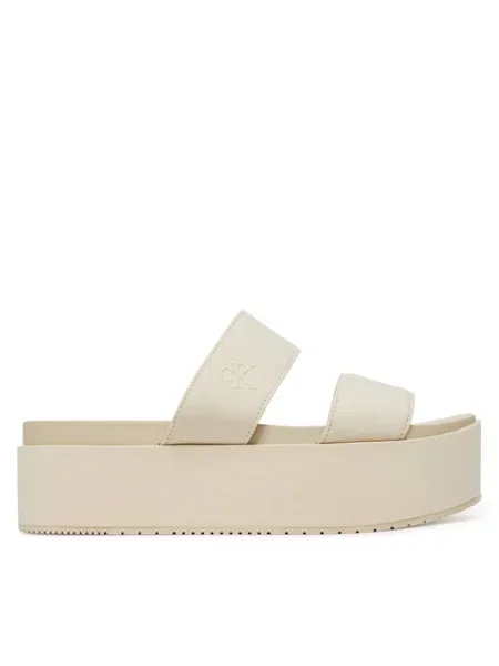 Sneakers Calvin Klein Jeans Flatform Sandal Webb Beige EUR 36 bež