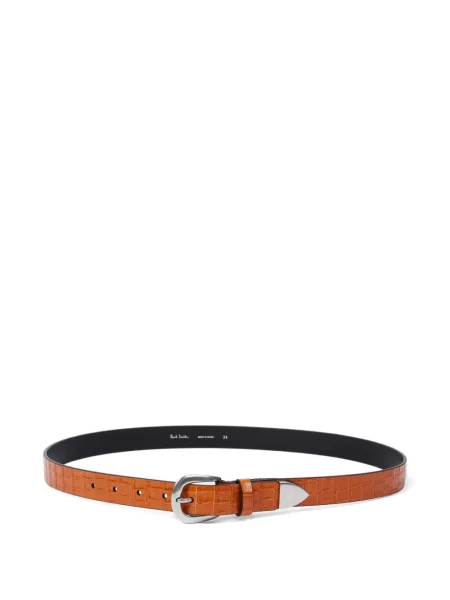 Curea Paul Smith din piele portocaliu