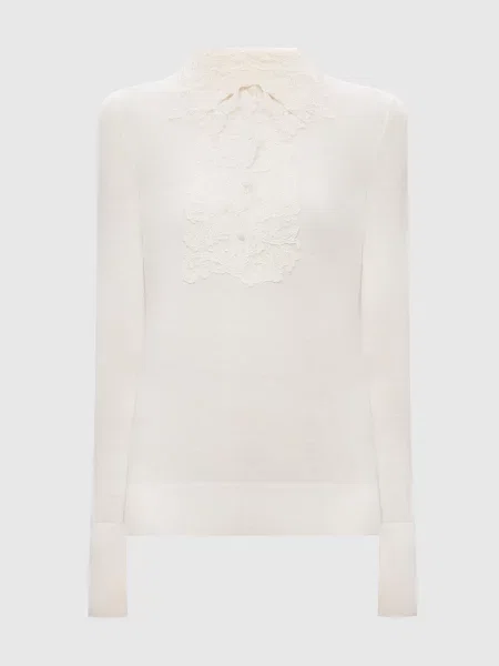 Шерстяной свитер Ermanno Scervino бежевый