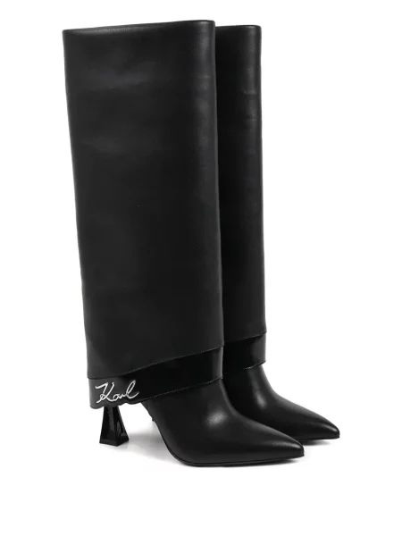 Botine Karl Lagerfeld cu aplicații negru
