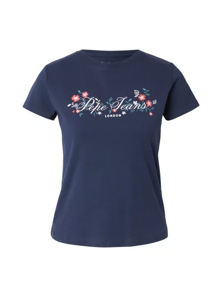 Pepe Jeans Tricou bleumarin / verde / roz alb