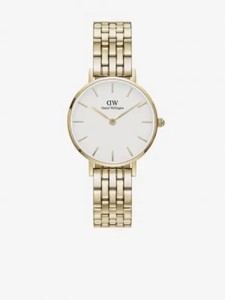 Dámske hodinky v zlatej farbe Daniel Wellington PETITE biela