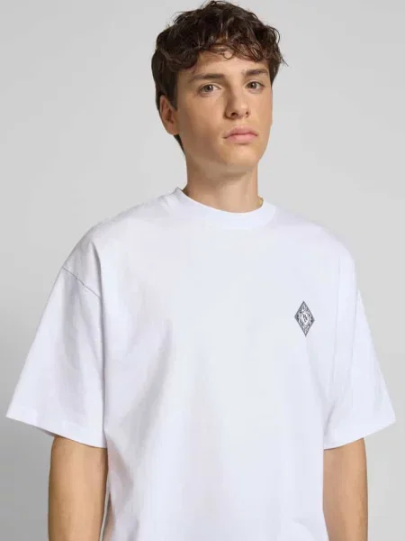 T-shirt z okrągłym dekoltem Review biała