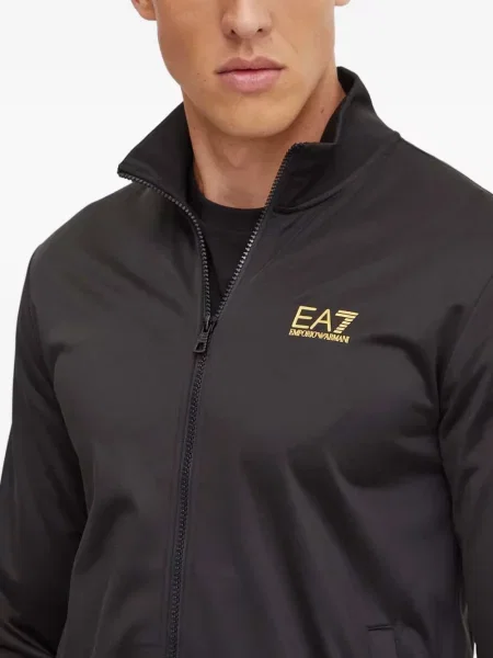 Pantaloni Ea7 Emporio Armani cu autograf negru