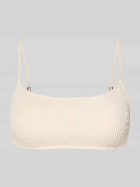 Góra bikini z fakturowanym wzorem model SKIN SAND' Neo Noir białe