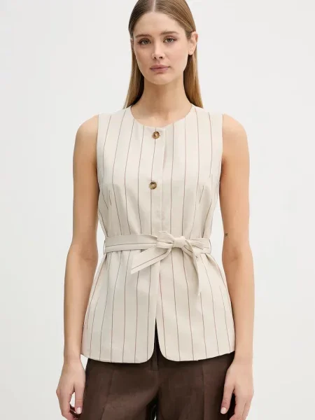 United Colors of Benetton kamizelka beżowa