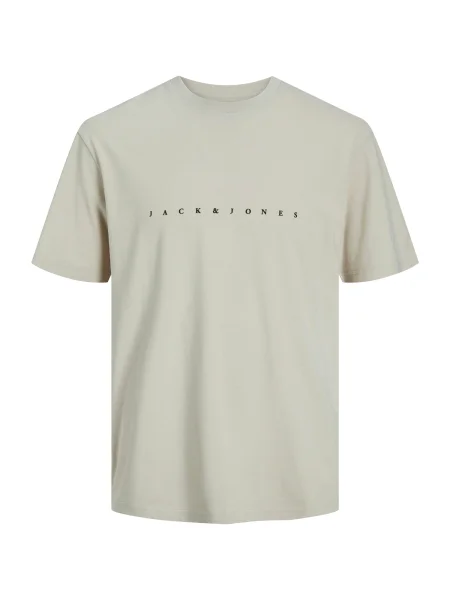 Jack & Jones Junior Majica JJESTAR sivkasto bež crna