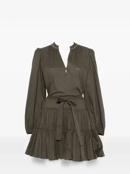 Sukienka mini Liu Jo z ćwiekami garniturowa zielona