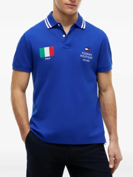 Pólóing Tommy Hilfiger autogrammal kék
