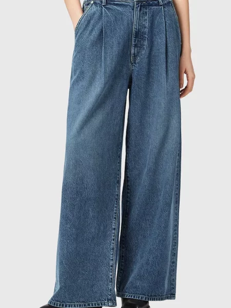 AllSaints ženske wide leg traperice HAZE plava