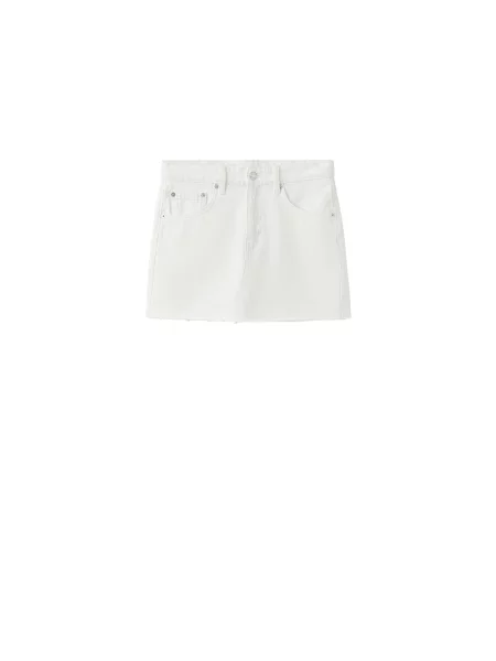 MANGO Fustă RICA denim alb