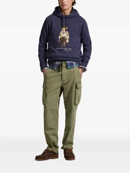 Μικρός κασκέτο Polo Ralph Lauren με χαμηλή μέση υφαίνω διαγωνίως πράσινο