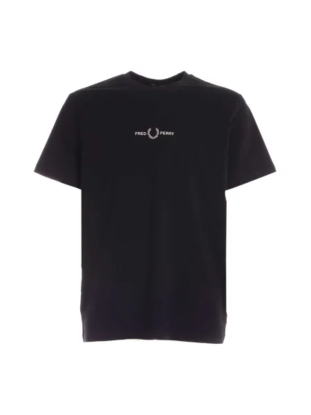 Haftowana koszulka Fred Perry czarna