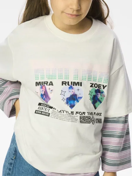 Reserved Tričko Kpop Demon Hunters™ krémová