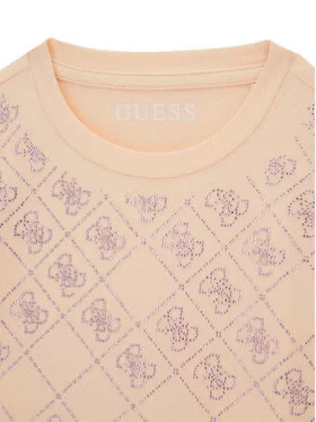Guess Majica Svetlo Boxy Fit oranžna