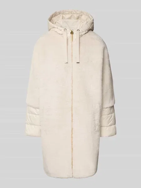 Płaszcz ze sztucznego futra o kroju regular fit z watowanym kapturem S.oliver Black Label